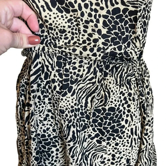 Vero Moda Animal Print Glory Singlet Tiered Dress in Travertine Size S - Picture 9 of 14